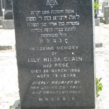 CLAIN Lily Hilda nee ROSE -1965