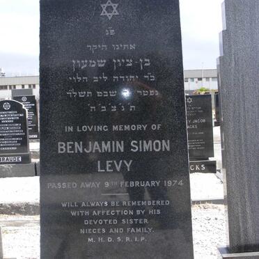 LEVY Benjamin Simon -1974