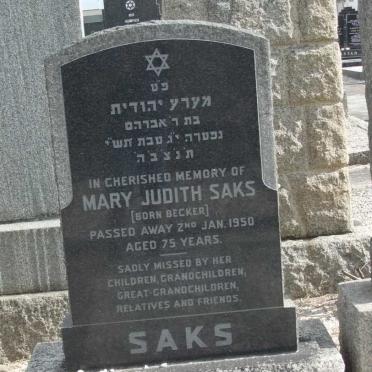 SAKS Mary Judith BECKER -1950