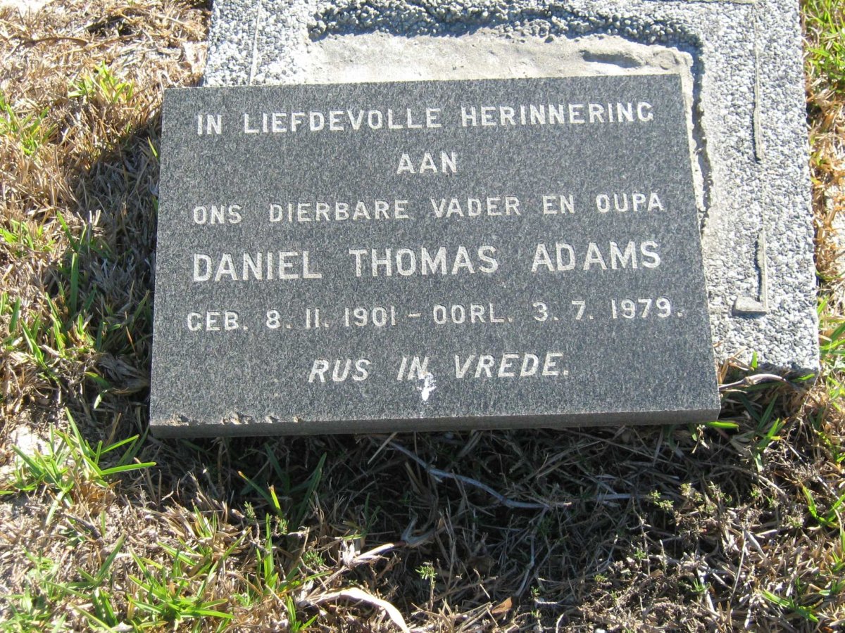 ADAMS Daniel Thomas 1901-1979