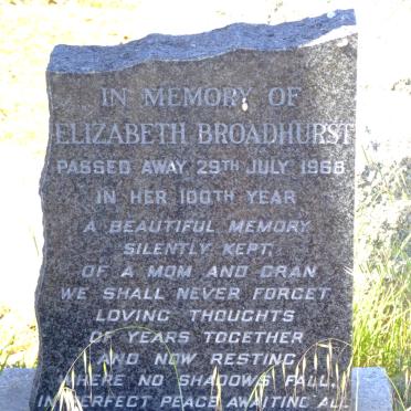 BROADHURST Elizabeth -1968