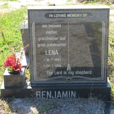 BENJAMIN Lena 1903-1996