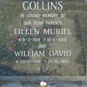 COLLINS William David 1914-1983 &amp; Eileen Muriel 1919-1958