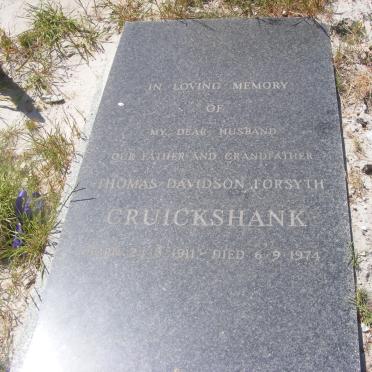 CRUICKSHANK Thomas Davidson Forsyth 1911-1974