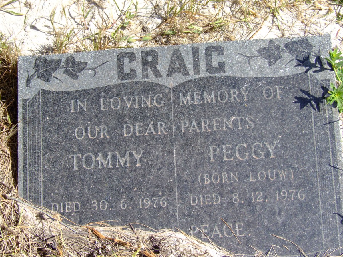 CRAIG Tommy -1976 &amp; Peggy LOUW -1976