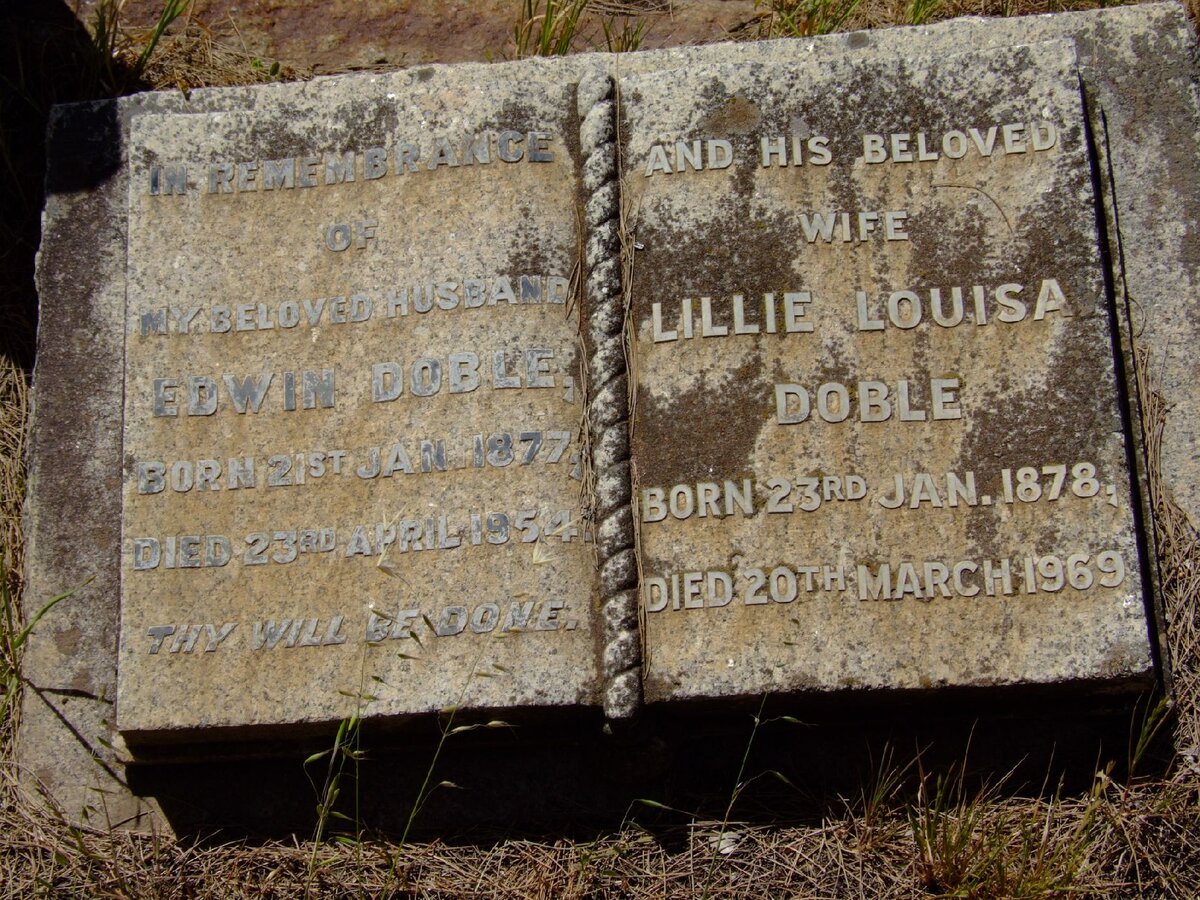 DOBLE Edwin 1877-1954 &amp; Lillie Louisa 1878-1969