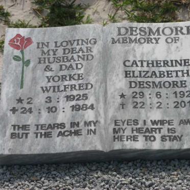 DESMORE Yorke Wilfred 1925-1984 &amp; Catherine Elizabeth 1924-2010