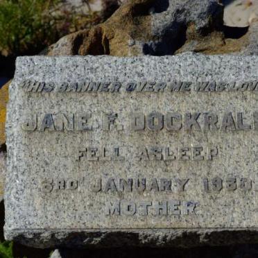 DOCKRALL Jane F. -1930
