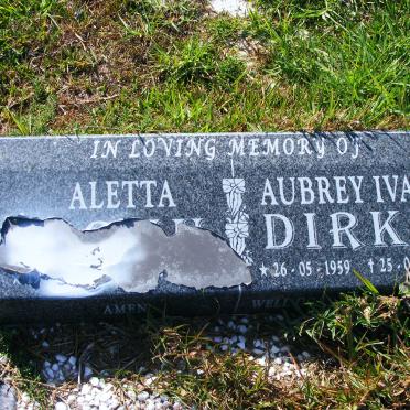 DIRKS Aubrey Ivan 1959-20?? &amp; Aletta ?