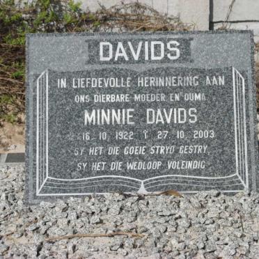 DAVIDS Minnie 1922-2003