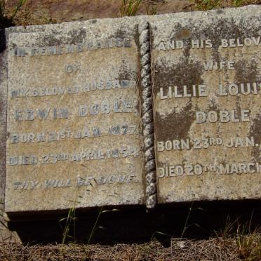 DOBLE Edwin 1877-1954 &amp; Lillie Louisa 1878-1969