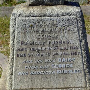 FORREST George Ramsey 1868-1927 &amp; Daisy