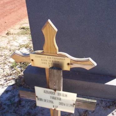 FARQUHAR Alexander Douglas 1936-1995 &amp; Isobelle Ada 1934-2009