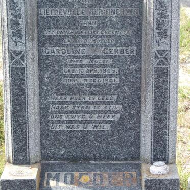 GERBER Caroline nee NAGEL 1905-1941