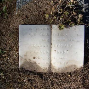GRANT Edward Donald Fraser 1891-1973