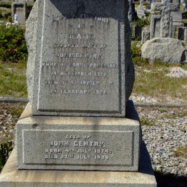 GENTRY John 1874-1938 &amp; Beatie 1872-1926