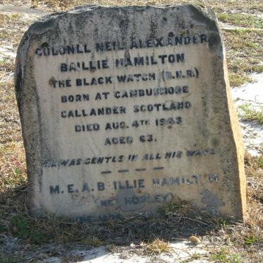 HAMILTON Neil Alexander, BAILLIE  -1943 &amp; M.E.A. HOPLEY