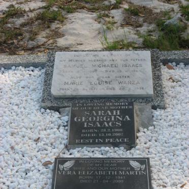 ISAACS Samuel Michael 190?-1964 &amp; Sarah Georgina 1908-2002 :: WANZA Marie Louise 1937-197?