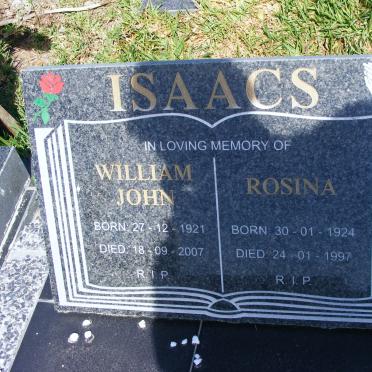 ISAACS William John 1921-2007 &amp; Rosina 1924-1997
