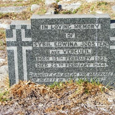 JOOSTEN Sybil Edwina nee VERCUEIL 1923-1944