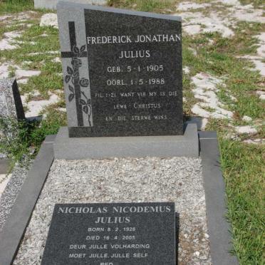 JULIUS Frederick Jonathan 1905-1988 :: JULIUS Nicholas Nicodemus 1928-2005