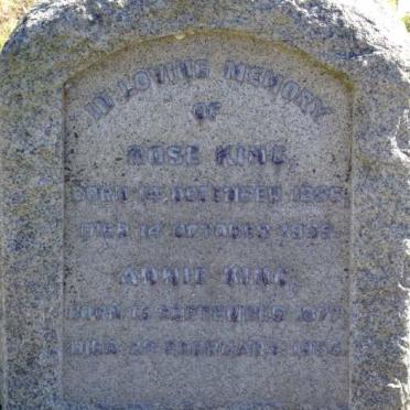 KING Rose 18??-1939 :: KING Annie 1877-1956
