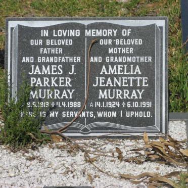 MURRAY James J. Parker 1919-1988 &amp; AmelIa Jeanette 1924-1991