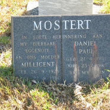 MOSTERT Millicent 1928-1980 :: MOSTERT Daniel Paul 1951-1985