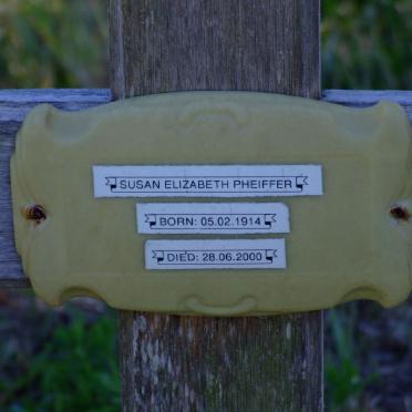 PHEIFFER Susan Elizabeth 1914-2000