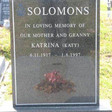 SOLOMONS Katrina 1917-1997