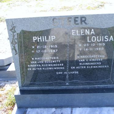 STEER Philip 1915-1987 &amp; Elena Louisa 1915-1990