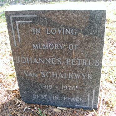 SCHALKWYK Johannes Petrus, van 1919-1976