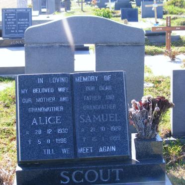 SCOUT Samuel 1926-1999 &amp; Alice 1930-1996