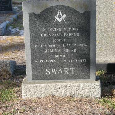 SWART Coenraad Barend 1901-1968 &amp; Jemima Edgar 1915-1977