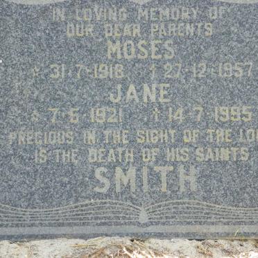 SMITH Moses 1918-1957 &amp; Jane 1921-1995