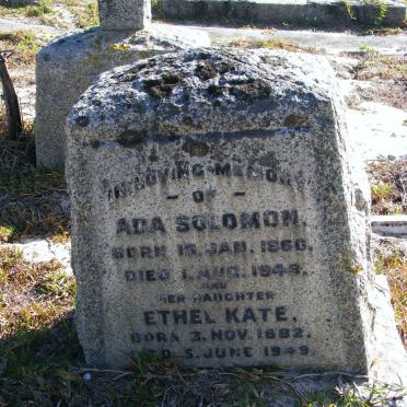 SOLOMON Ada 1860-1948 :: SOLOMON Ethel Kate 1882-1949