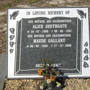 SOUTHGATE Alice 1906-1991 :: GALLANT Maude 1938-2006