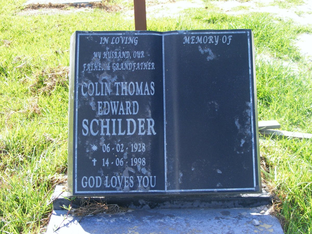SCHILDER Colin Thomas Edward 1928-1998