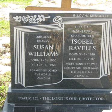 WILLIAMS Susan 1930-1976 :: RAVELLS Isobel 1949-2007