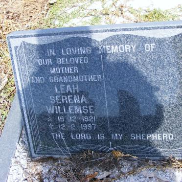 WILLEMSE Leah Serena 1921-1997