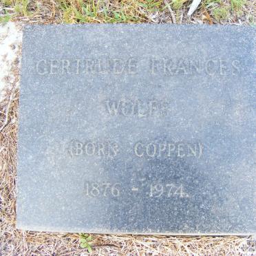 WOLFF Gertrude Frances nee COPPEN 1876-1974