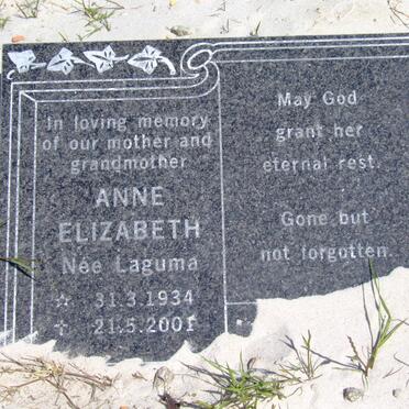 GOMEZ Anne Elizabeth nee LAGUMA 1934-2001