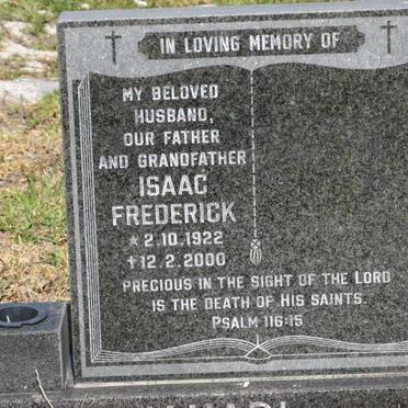 JANARI Isaac Frederick 1922-2000