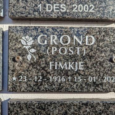 GROND Fimkje nee POST 1936-2021