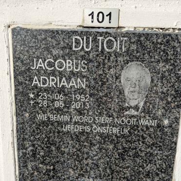 TOIT Jacobus Adriaan, du 1952-2013