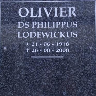OLIVIER Philippus Lodewickus 1918-2008