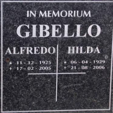 GIBELLO Alfredo 1925-2005 &amp; Hilda 1929-2006