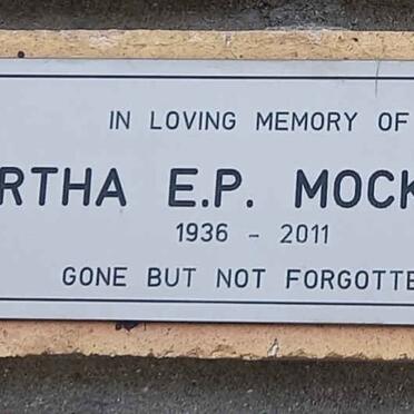 MOCKE Bertha E.P. 1936-2011
