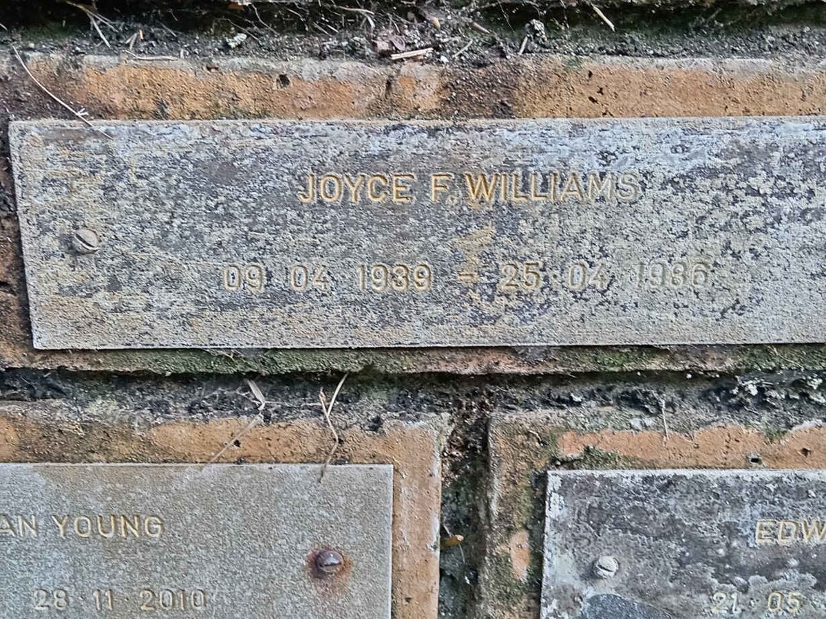 WILLIAMS Joyce F. 1939-1986