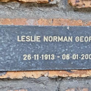 GEORGE Leslie Norman 1913-2006